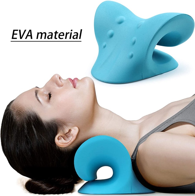 Cervical Chiropractic Traction Pillow – Blue EVA 10