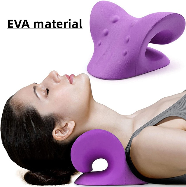 Cervical Chiropractic Traction Pillow – Purple EVA 13