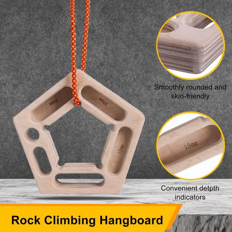 Pull-Up Hangboard Rock Climbing Finger And Forearm Strengthener Tool 3