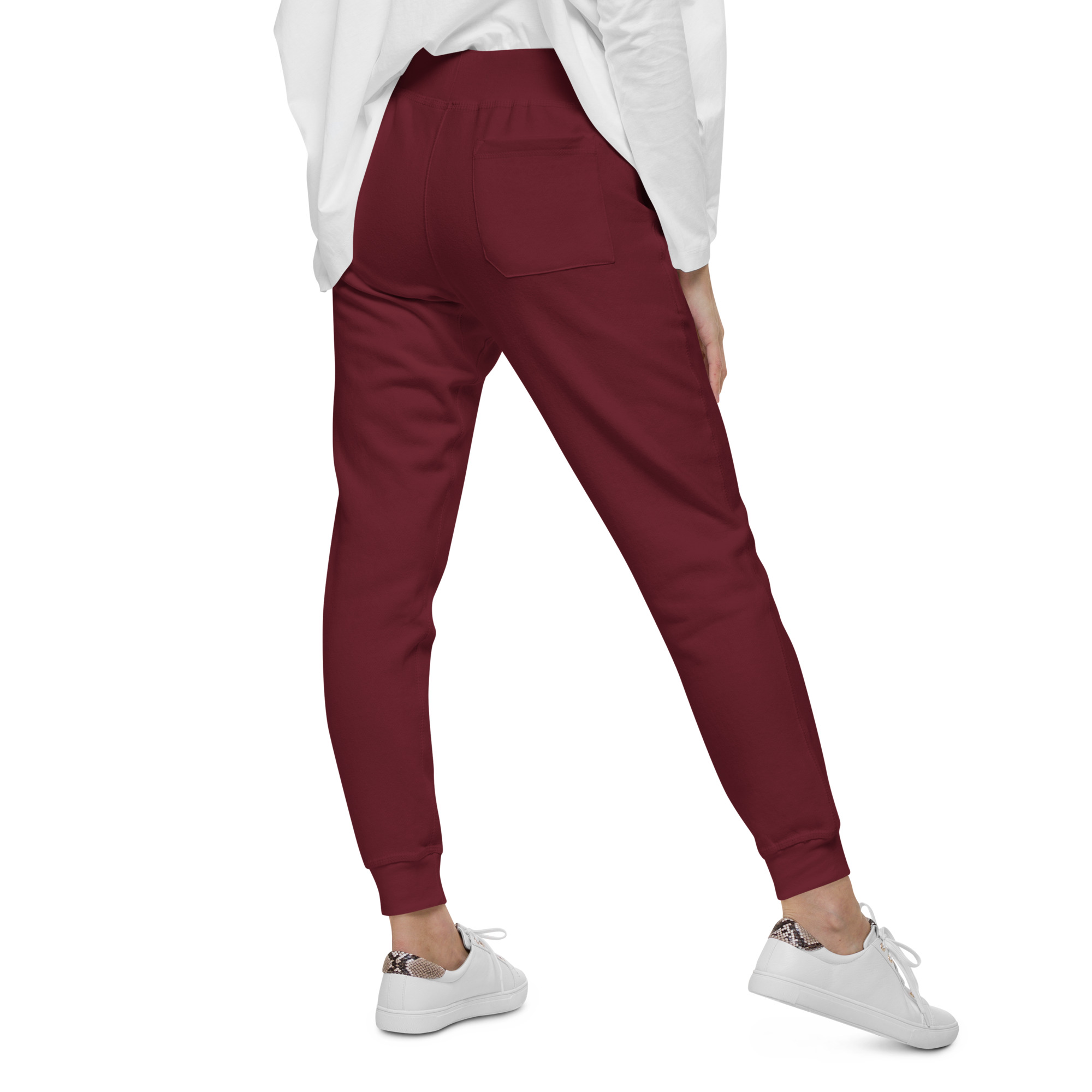 unisex-fleece-sweatpants-maroon-back-654be9440e603-2.jpg